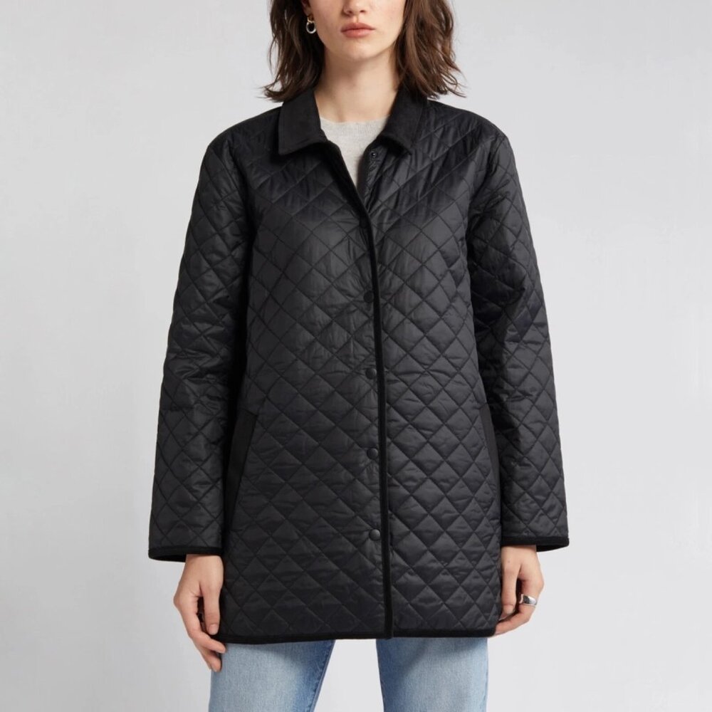 Eileen Fisher Recycled Nylon Quilted Jacket